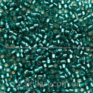 Бисер DB-607 Miyuki Delica Beads 11/0 (блестящий, темно-зелено-бирюзовый)